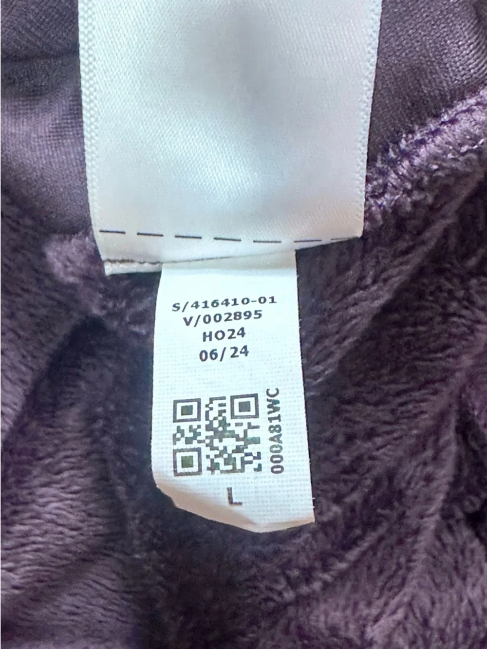 Athleta Girl Double Cozy Karma Velour Pullover Crewneck Plum Purple